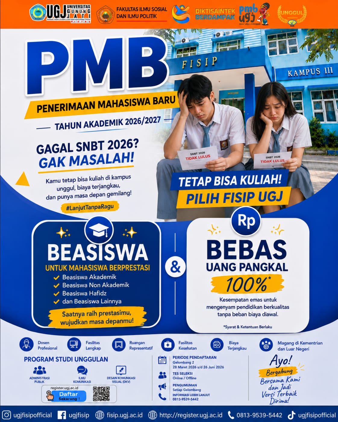 STOP GALAU KARENA SNBT! KUOTA FISIP UGJ CIREBON TERBATAS! 🚨